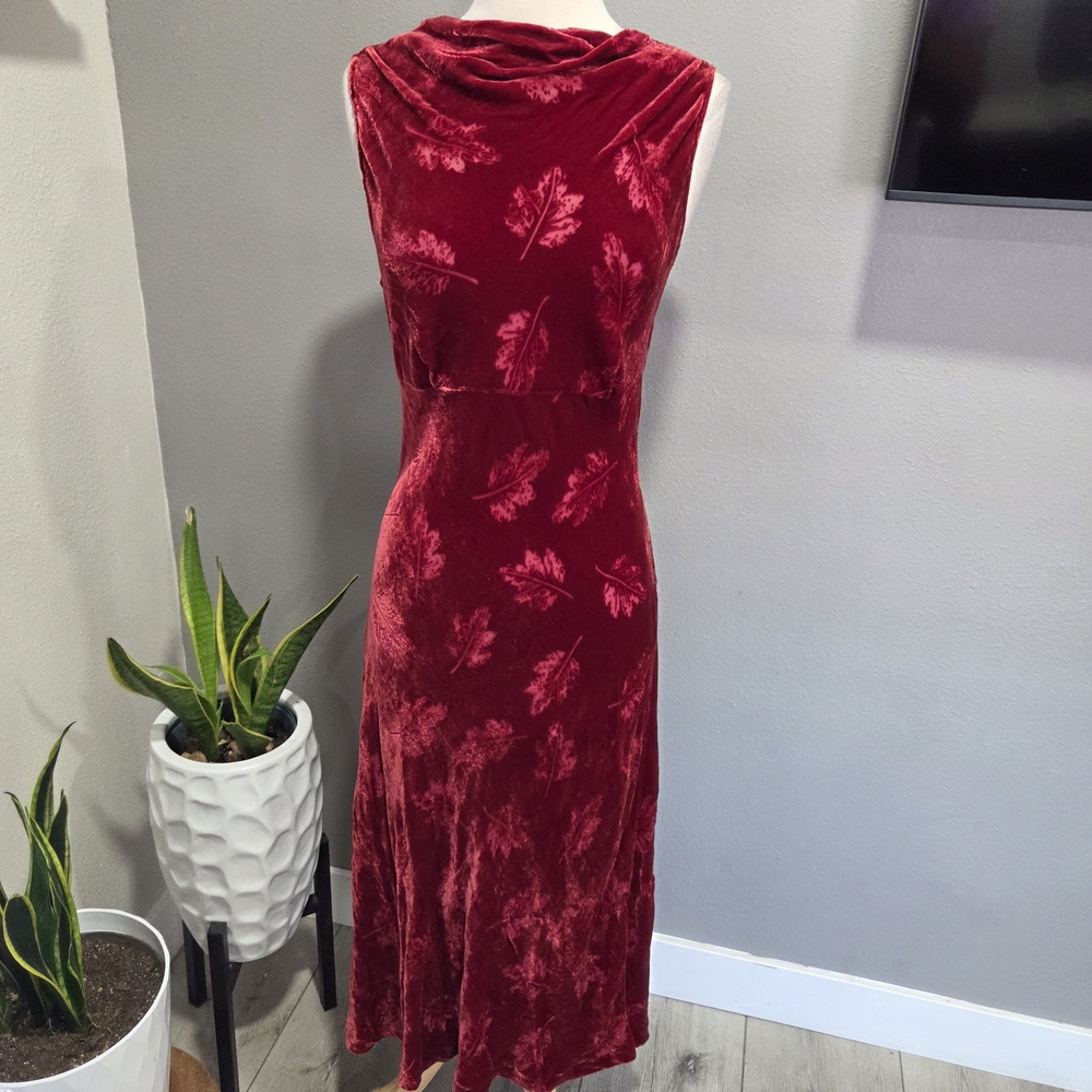 Elegant Red Velvet Dress